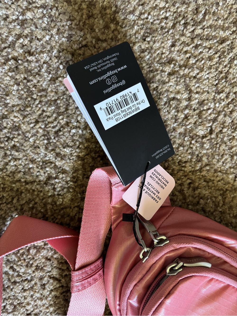 Baggallini Pink On The Go Belt Bag Waist Pack - Picture 4 of 4